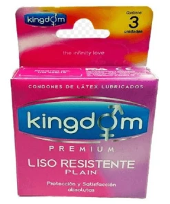 Kingdom Condones Premium Liso Resistente 3 unid
