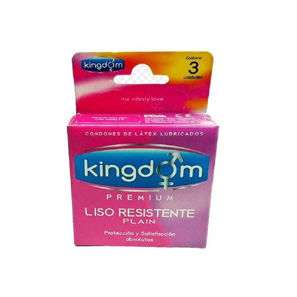 Kingdom Liso 3Un Kingdom Condones Premium Liso Resistente 3 Unid