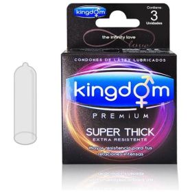 Kingdom Condones Premium Super Resistente 3 unid - Imagen 2