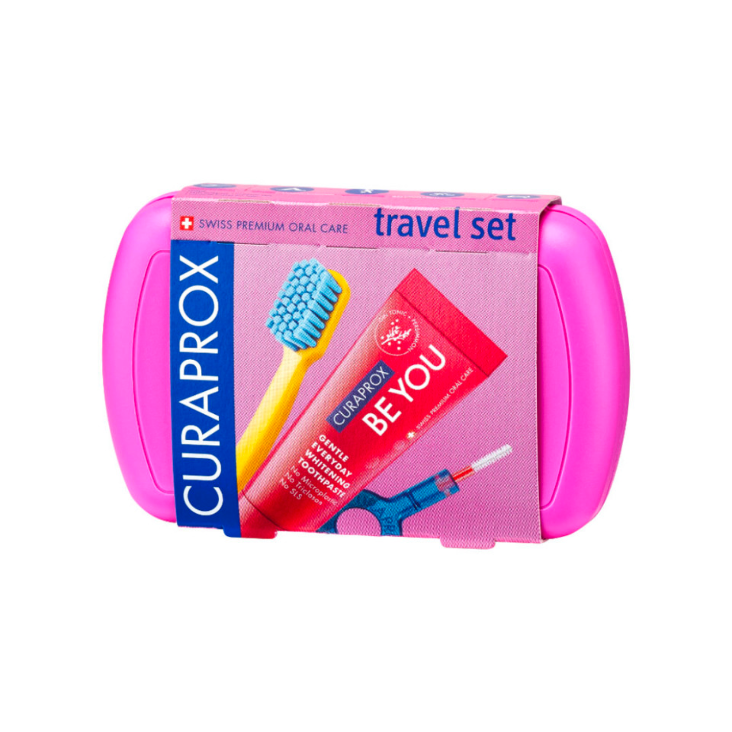 1 Curaprox Set De Viaje Color Rosado