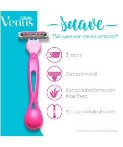 Maquina De Afeitar Suave Gillette Venus Mujer 2 Un