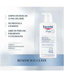 Eucerin Baby Baño y Shampoo 400 mL