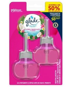 Repuesto Aceites Naturales Flores Tropicales 21ml 2un Glade