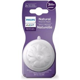 Tetina Natural Response 2u 3m+ Flujo Rapido Scy964/02 Avent
