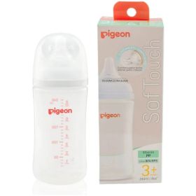 Pigeon Softouch Boca Ancha 240 Ml 3 Meses Transparente