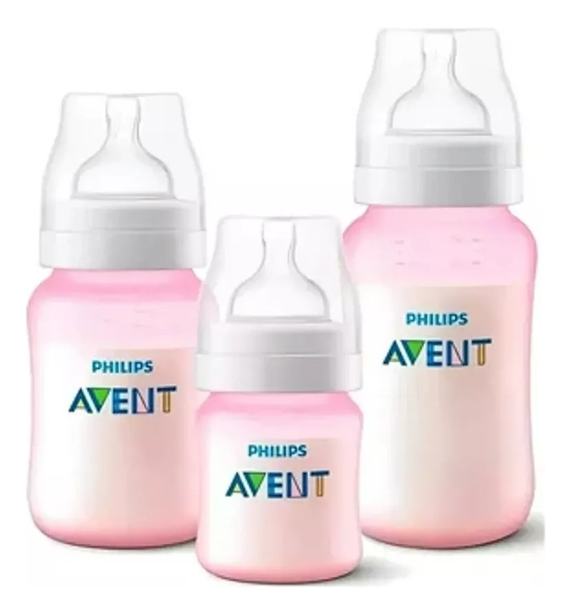 Kit Triple Mamaderas Avent Scy119/19 125Ml 260Ml 330Ml Rosa 1 Kit Triple Mamaderas Avent Scy119/19 125Ml 260Ml 330Ml Rosa