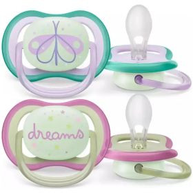 Chupete Ultra Air Night 0 A 6 Meses 2u Scf376/19 Avent