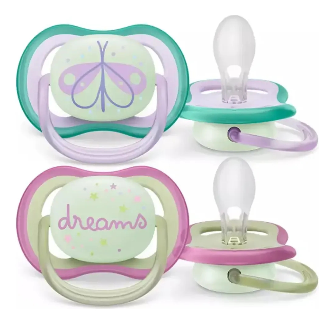 Chupete Ultra Air Night 0 A 6 Meses 2U Scf376/19 Avent 1 Chupete Ultra Air Night 0 A 6 Meses 2U Scf376/19 Avent
