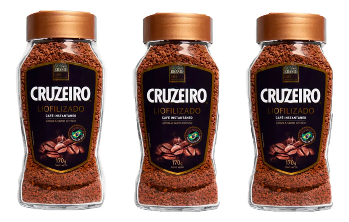 D_883278-Mlc83334988363_032025-F.jpg Pack Café Cruzeiro Liofilizado Instantaneo 3U 170G - Imagen 1