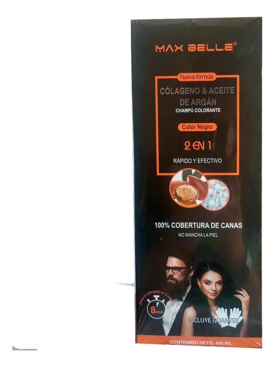 D_988653-Mlc82711417255_022025-F.jpg Max Belle Shampoo Colorante Negro 400 Ml - Imagen 1