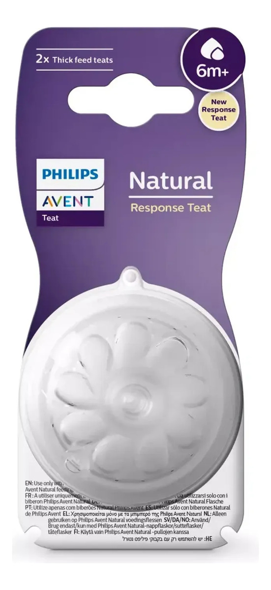 D_965274-Mlc85651593119_062025-F.jpg Philips Avent 2 Tetinas Flujo 5 Natural Response Scy965/02 - Imagen 1