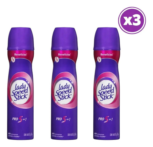 D_604173-Mlc112020454168_062026-O.jpg Pack 03 Lade Speed Stick Antitraspirante Pro 5 150Ml - Imagen 1