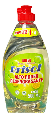 D_608243-Mlc91744252753_092025-O.jpg Brisol Lavaloza Concentrado Desengrasante 500Ml - Imagen 1