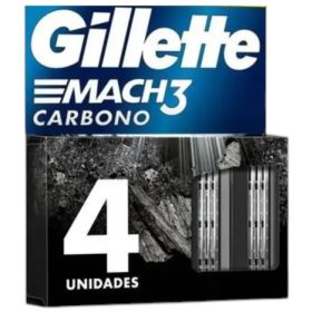 Repuesto Máquina Afeitar Gillette Mach3 Carbono 4 Uds