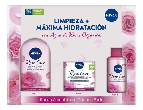 D_612734-Mlc113768405649_062026-O.webp Pack Nivea Roses Care Mic 400Ml+Crema Día 50Ml+Mist 150Ml - Imagen 1