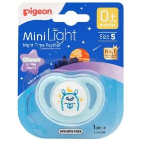 Chupete Pigeon Minilight S Noche (brilla En La Oscuridad) Celeste 0-6 Meses
