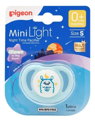 D_619219-Mlc113767673321_062026-O.webp Chupete Pigeon Minilight S Noche (Brilla En La Oscuridad) Celeste 0-6 Meses - Imagen 1