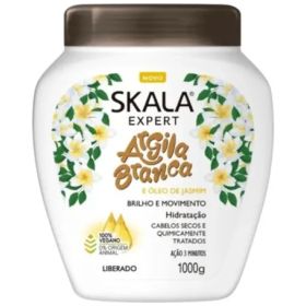 Skala Argila Blanca Máscara Vegana Pelo Seco Y Dañado X 1kg