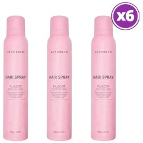 Pack 06 Flamenco Hair Spray Fijador En Seco 200ml