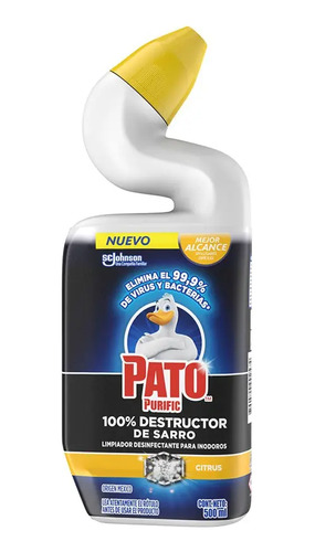 D_624007-Mlc72983056970_112023-O.jpg Pato Purific Limpiador Inodoro Destructor Sarro Citrus 500Ml - Imagen 1