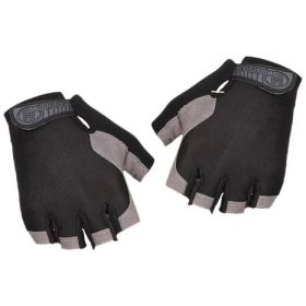 Guantes Deprtivo Sin Dedos Multi Usos Talla L Negro Con Gris L