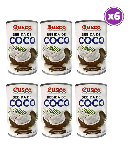 D_624332-Mlc111602580987_052026-O.jpg Pack 06 Cusco Bebida De Coco 400 Ml - Imagen 1