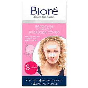 Biore Bandas Limpieza Profunda Para Rostro Y Nariz 8u