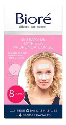 D_630599-Mlc113298343991_062026-O.jpg Biore Bandas Limpieza Profunda Para Rostro Y Nariz 8U - Imagen 1