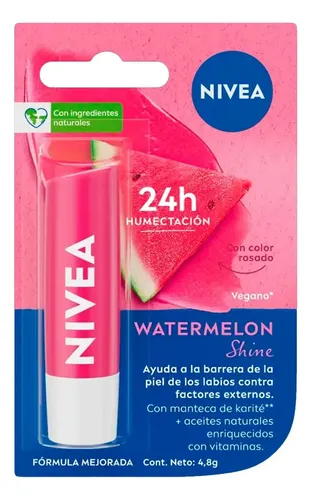 D_637845-Mlc112589309132_062026-O.webp Bálsamo Labial Nivea Watermelon Shine 4,8Gr - Imagen 1