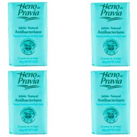 Jabón Antibacteriano Heno De Pravia Pack 4 Unidades 160g Fragancia Natural