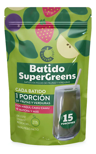 D_641124-Mlc93575535177_092025-O.jpg Batido Super Greens De Frutas Y Verduras 180Gr - Imagen 1