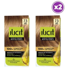 Pack 02 Elicit Tinte Para Pelo Color Rubio Dorado 7.3 45g 7.3 Rubio Dorado