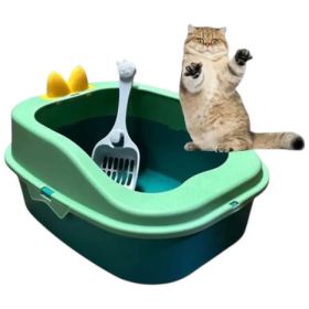 Arenero Para Gatos Xl Semi Cerrrado Y Pala Verde Verde Claro