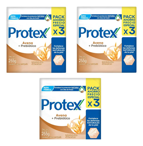 D_646561-Mlc93111255755_092025-O.jpg Protex Pack 09 Jabón En Barra Avena 85G C/U - Imagen 1