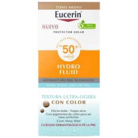 PROTECTOR SOLAR EUCERIN HYDRO FLUID TONO MEDIO FPS50 50ML