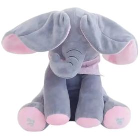 Musical Peek A Boo Plush Sing Move Elephant Elefante Apego Color Rosa
