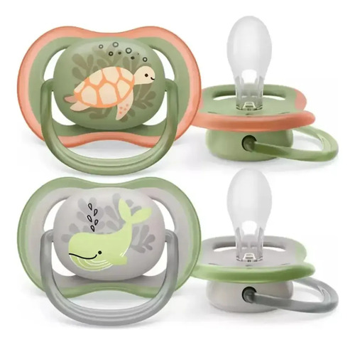 D_654721-Mlc113767670079_062026-O.jpg Chupo Entretencion Ultra Air 6-18M Tortuja/Ballena - Avent Color Gris / Verde Período De Edad 6-12 Meses - Imagen 1