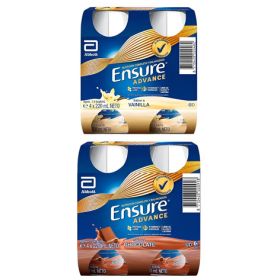 Abbott Ensure Adv Vainilla 220ml X4 Y Chocolate X4 Vainilla