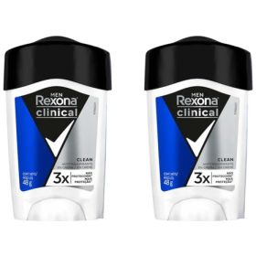 Pack Rexona Clinical Antitranspirante En Crema Clean 48g X2