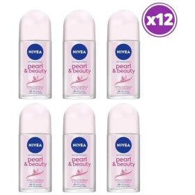 Pack 12 Nivea Antitranspirante Pearl & Beauty Roll On 50ml Otro