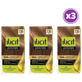 Pack 03 Elicit Tinte Para Pelo Color Miel 7.35 45 G Sin Tono