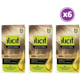 Pack 06 Elicit Tinte Color Rubio Extra Claro 9.0 45g 9.0 Rubio Extra Claro
