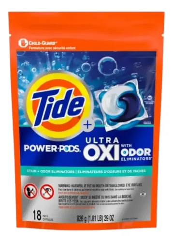 D_668925-Mlc112588814004_062026-O.webp Tide Power Pods Ultra Oxi Detergente 18Un - Imagen 1