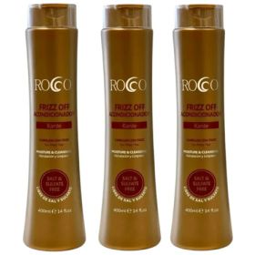 Pack 3 Acondicionador Anti-frizz Karite Sin Sal 400ml Rocco