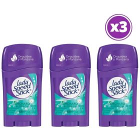 Pack 03 Lady Speed Stick Antitras Orchard Blossom Barra 45g Orquídea Y Manzana