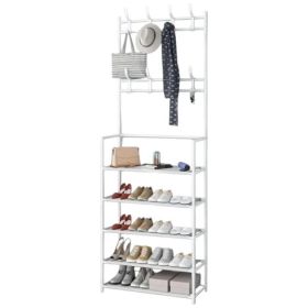 ESTANTE PARA ZAPATOS Y SOMBREROS 5 CAPAS BLANCO