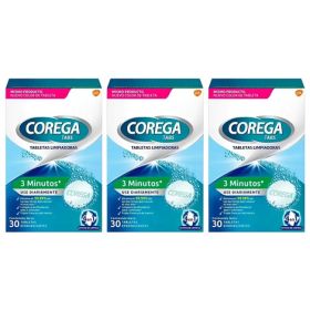 Pack Limpiador Prótesis Corega 30 Tabletas X3