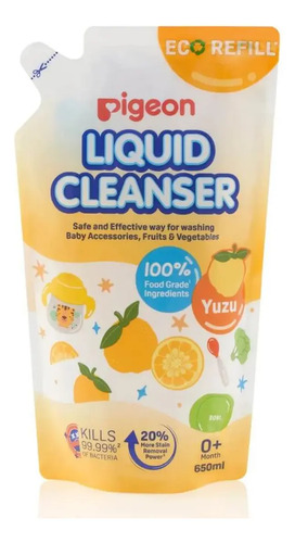 D_673397-Mlc78646464967_082024-O.jpg Pigeon Limpiador De Biberones Recarga 650Ml Yuzu - Imagen 1