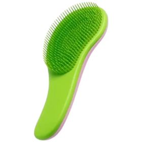 Cepillo Verde Rosa Desenredante Anticaida Antifrizz Rosa
