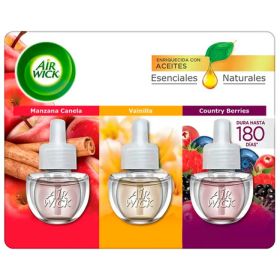 AIR WICK ACEITES ESENCIALES NATURALES VARIEDAD 3 UNIDADES